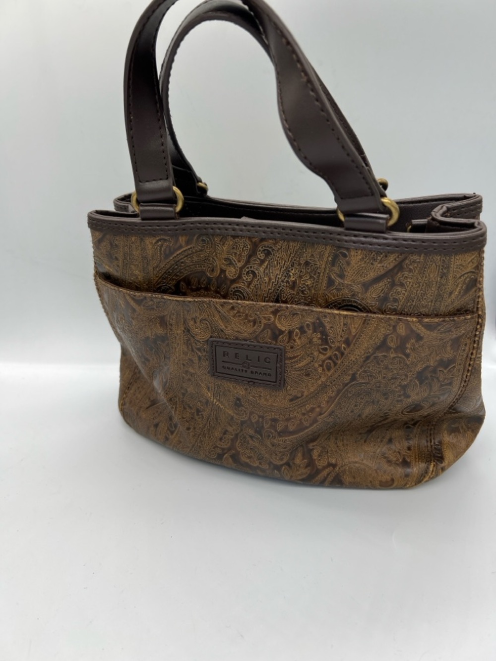 Relic Brown Paisley Print Tote Bag